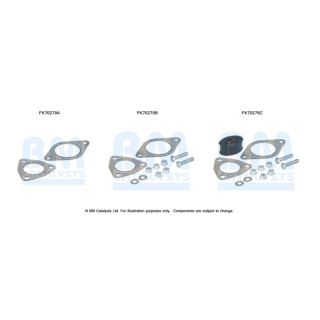 Montavimo komplektas, išmetimo vamzdis BM CATALYSTS FK70279