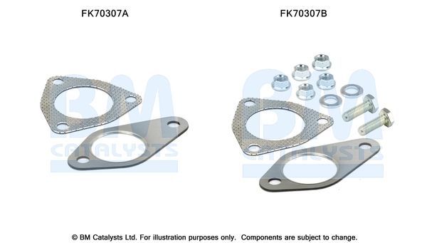 Montavimo komplektas, išmetimo vamzdis BM CATALYSTS FK70307