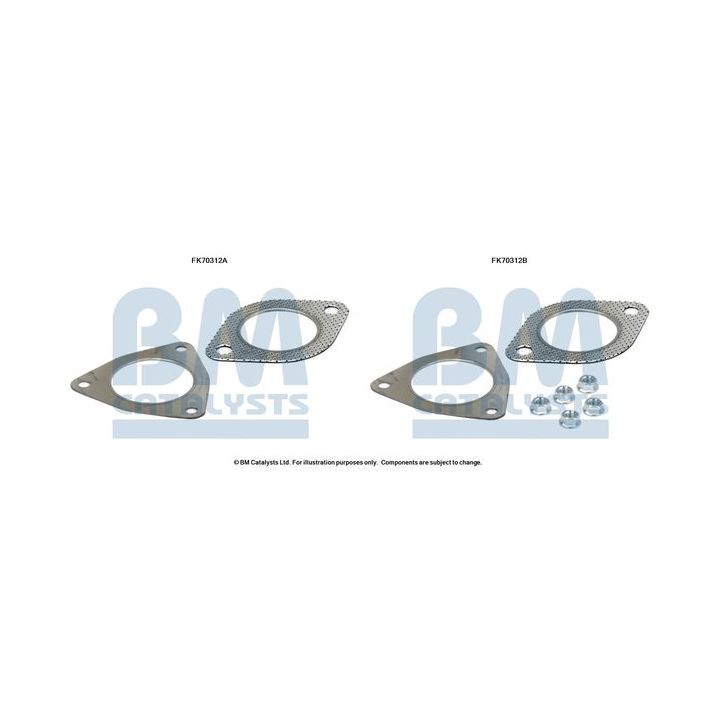 Montavimo komplektas, išmetimo vamzdis BM CATALYSTS FK70312