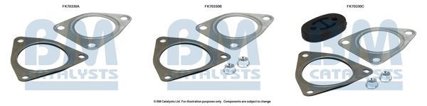 Montavimo komplektas, išmetimo vamzdis BM CATALYSTS FK70330