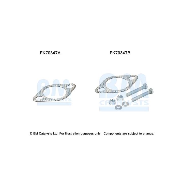 Montavimo komplektas, išmetimo vamzdis BM CATALYSTS FK70347