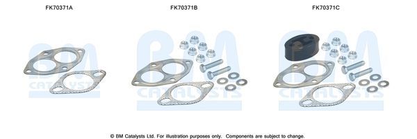 Montavimo komplektas, išmetimo vamzdis BM CATALYSTS FK70371