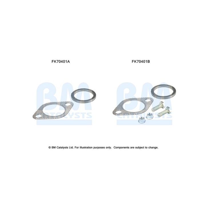 Montavimo komplektas, išmetimo vamzdis BM CATALYSTS FK70401