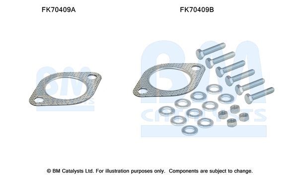 Montavimo komplektas, išmetimo vamzdis BM CATALYSTS FK70409