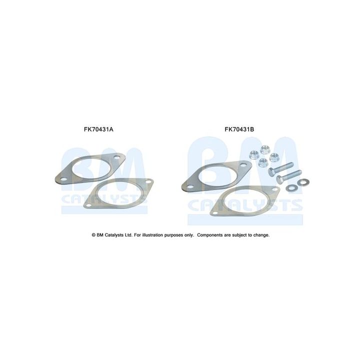 Montavimo komplektas, išmetimo vamzdis BM CATALYSTS FK70431