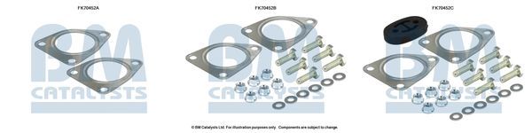 Montavimo komplektas, išmetimo vamzdis BM CATALYSTS FK70452
