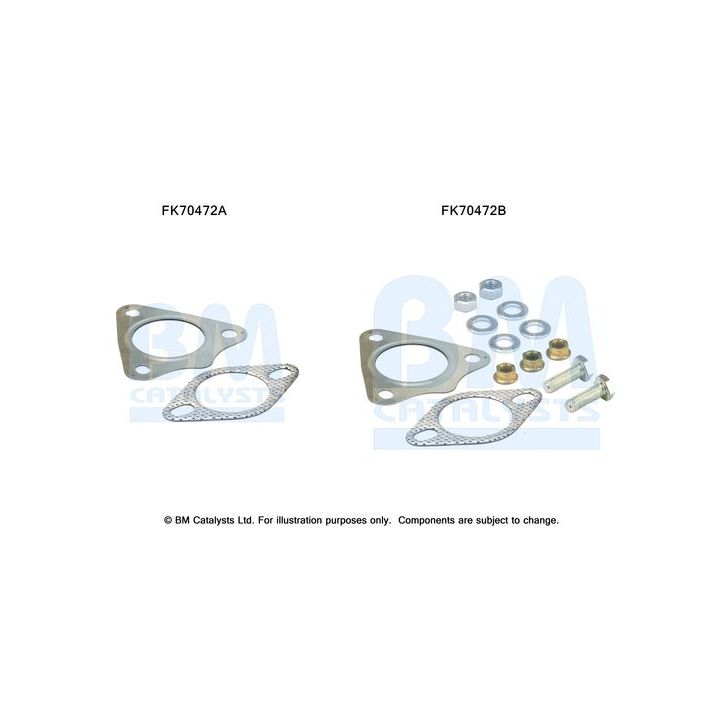 Montavimo komplektas, išmetimo vamzdis BM CATALYSTS FK70472