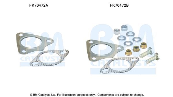 Montavimo komplektas, išmetimo vamzdis BM CATALYSTS FK70472