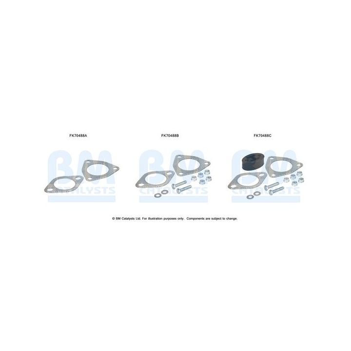 Montavimo komplektas, išmetimo vamzdis BM CATALYSTS FK70488