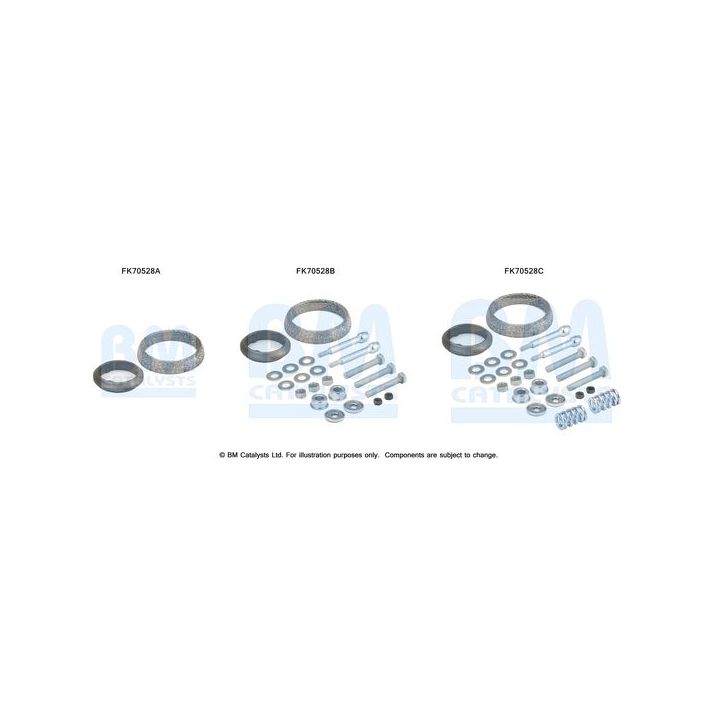 Montavimo komplektas, išmetimo vamzdis BM CATALYSTS FK70528