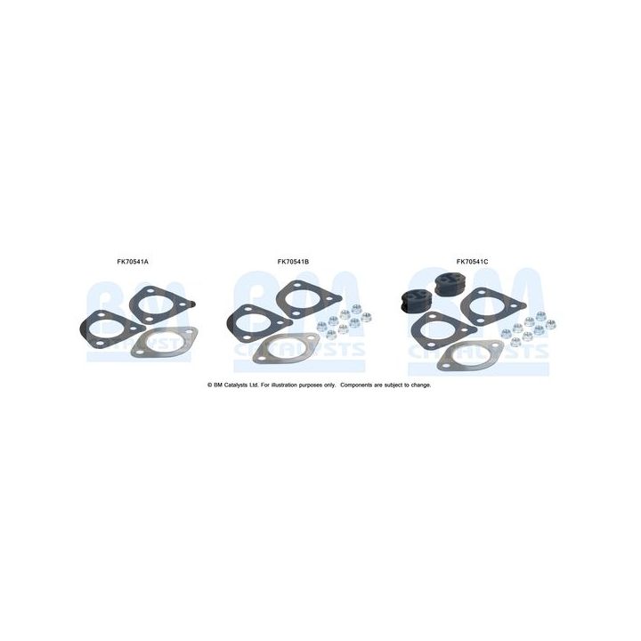 Montavimo komplektas, išmetimo vamzdis BM CATALYSTS FK70541