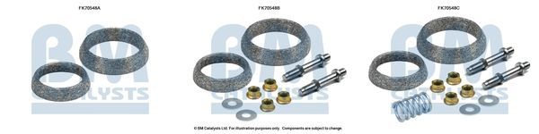 Montavimo komplektas, išmetimo vamzdis BM CATALYSTS FK70548