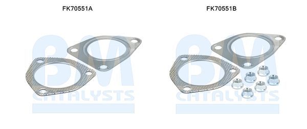 Montavimo komplektas, išmetimo vamzdis BM CATALYSTS FK70551