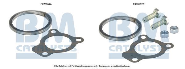 Montavimo komplektas, išmetimo vamzdis BM CATALYSTS FK70557