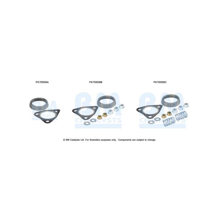 Montavimo komplektas, išmetimo vamzdis BM CATALYSTS FK70559