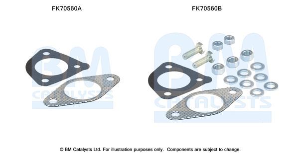 Montavimo komplektas, išmetimo vamzdis BM CATALYSTS FK70560