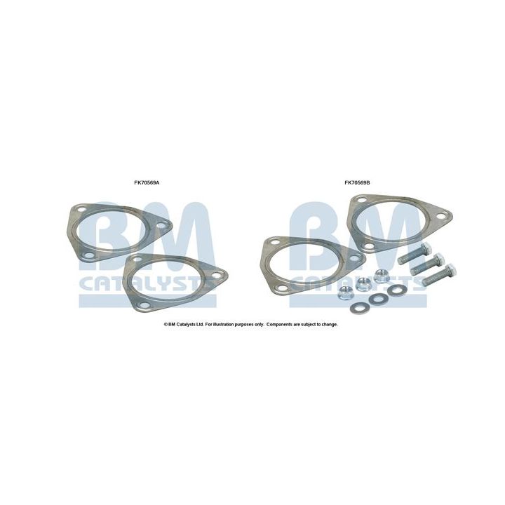 Montavimo komplektas, išmetimo vamzdis BM CATALYSTS FK70569