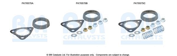 Montavimo komplektas, išmetimo vamzdis BM CATALYSTS FK70575