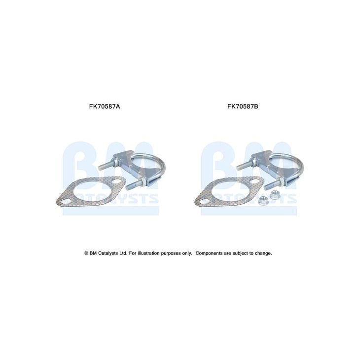 Montavimo komplektas, išmetimo vamzdis BM CATALYSTS FK70587