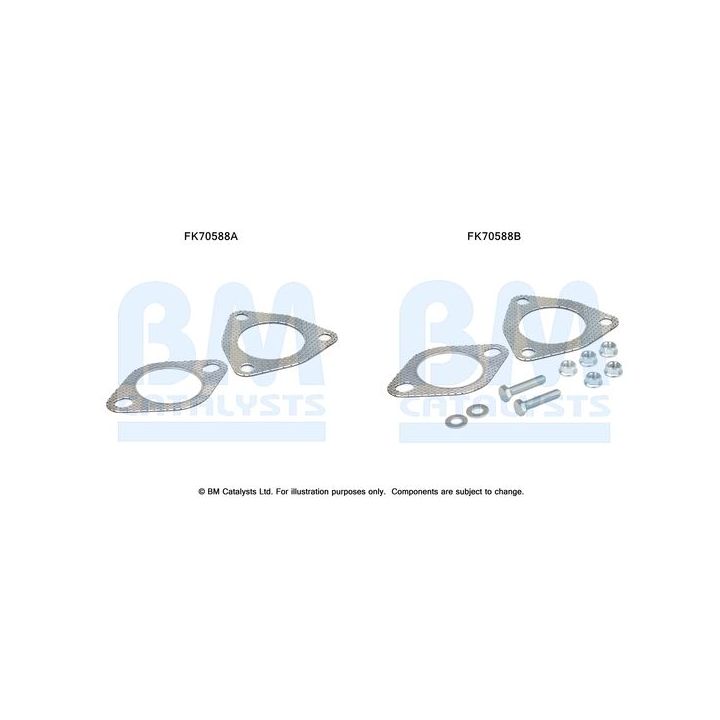 Montavimo komplektas, išmetimo vamzdis BM CATALYSTS FK70588