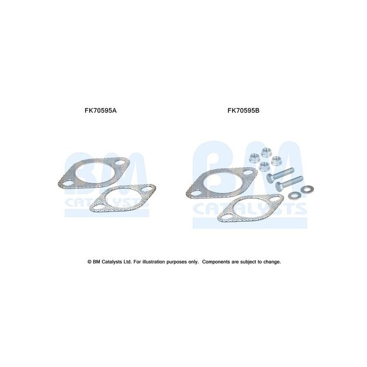 Montavimo komplektas, išmetimo vamzdis BM CATALYSTS FK70595