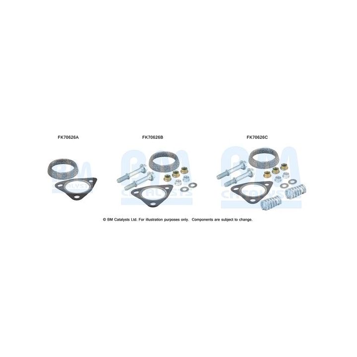 Montavimo komplektas, išmetimo vamzdis BM CATALYSTS FK70626