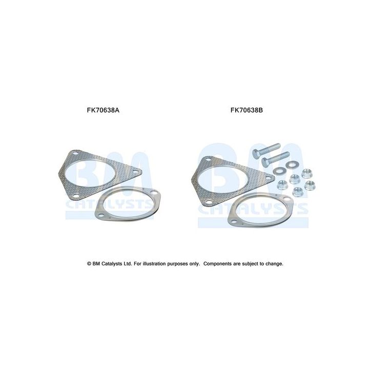 Montavimo komplektas, išmetimo vamzdis BM CATALYSTS FK70638