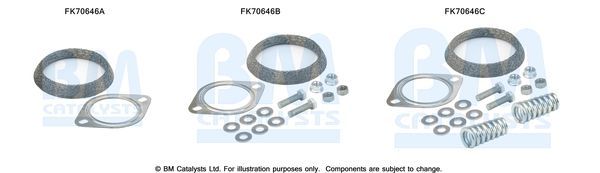Montavimo komplektas, išmetimo vamzdis BM CATALYSTS FK70646