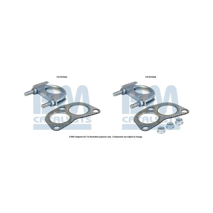 Montavimo komplektas, išmetimo vamzdis BM CATALYSTS FK70705
