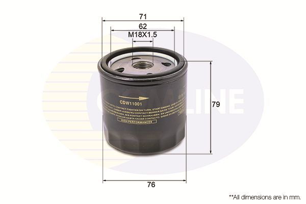 Alyvos filtras COMLINE CDW11001