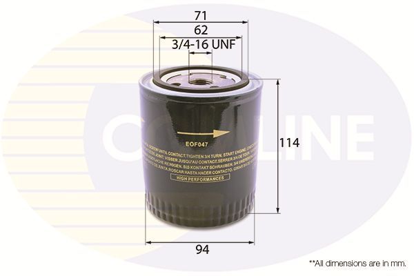 Alyvos filtras COMLINE EOF047
