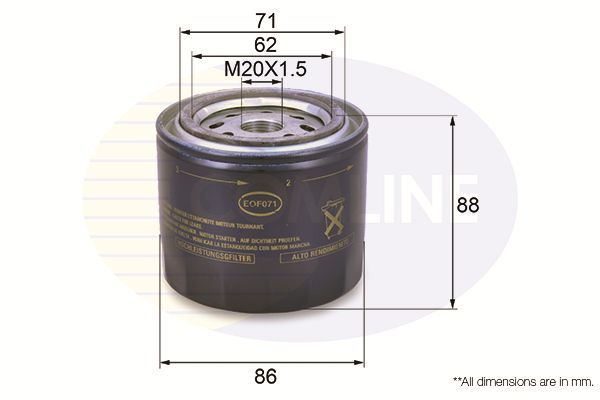 Alyvos filtras COMLINE EOF071