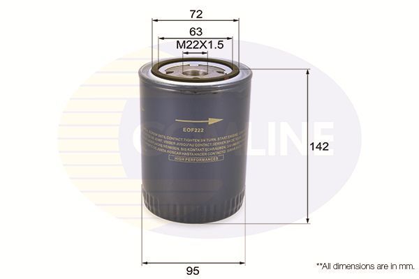 Alyvos filtras COMLINE EOF222