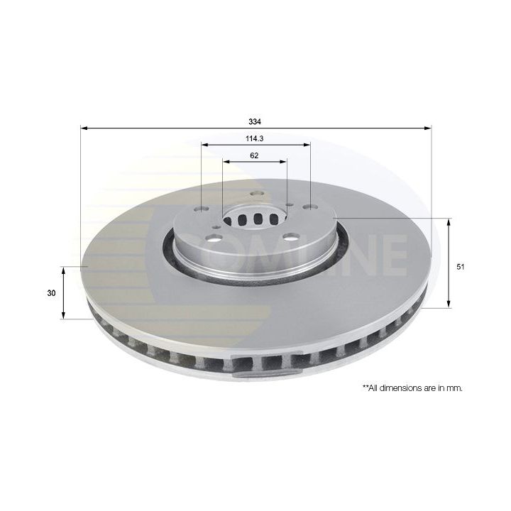 Stabdžių diskas COMLINE ADC01124V