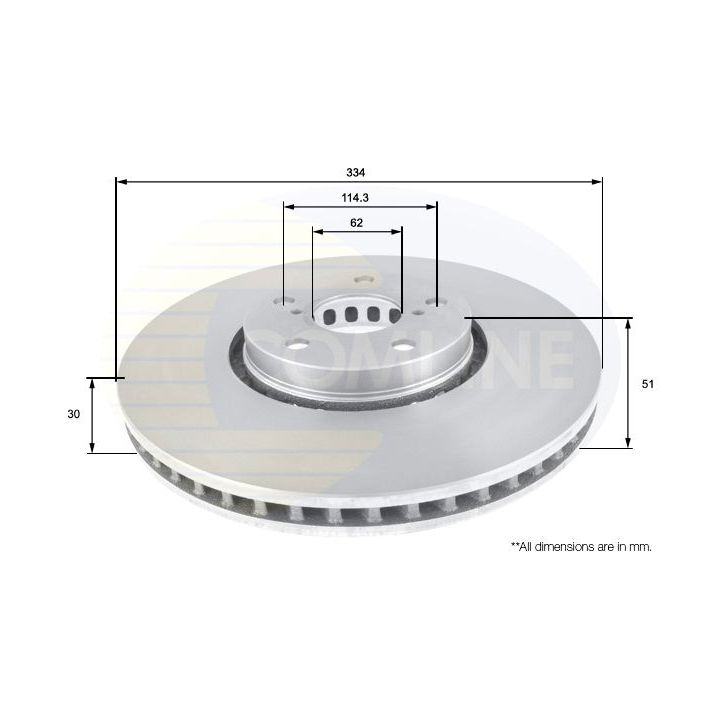 Stabdžių diskas COMLINE ADC01125V