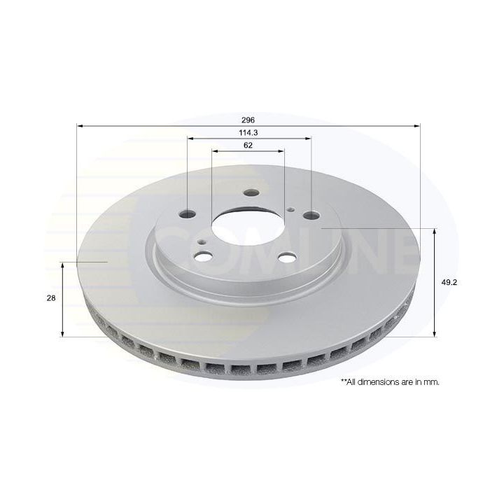 Stabdžių diskas COMLINE ADC01138V
