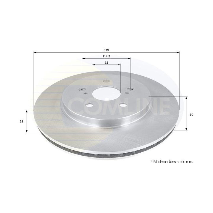 Stabdžių diskas COMLINE ADC01158V
