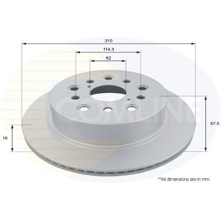 Stabdžių diskas COMLINE ADC01160V
