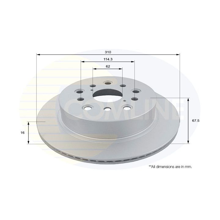 Stabdžių diskas COMLINE ADC01160V
