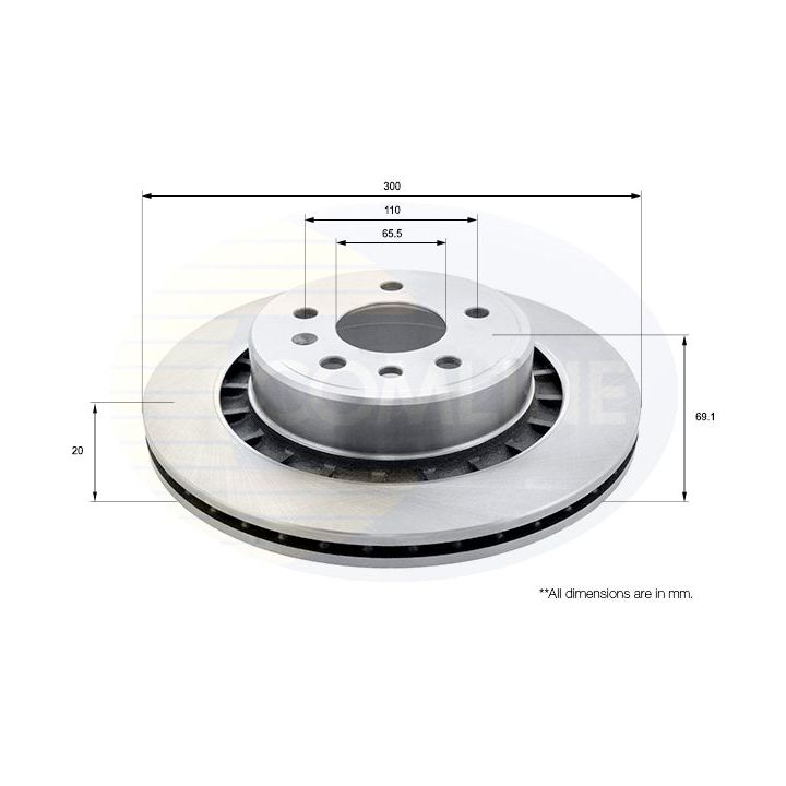 Stabdžių diskas COMLINE ADC01161V