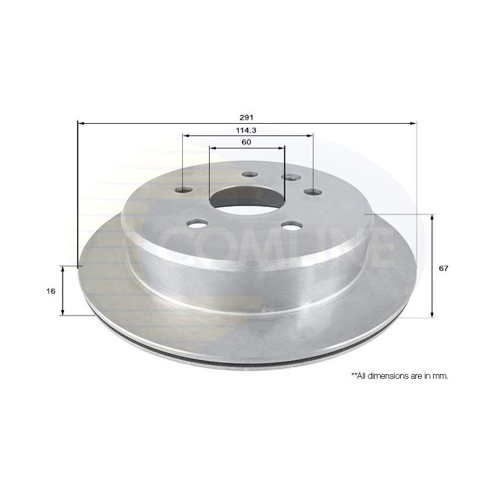 Stabdžių diskas COMLINE ADC0161V