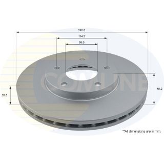 Stabdžių diskas COMLINE ADC0260V