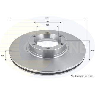 Stabdžių diskas COMLINE ADC0263V