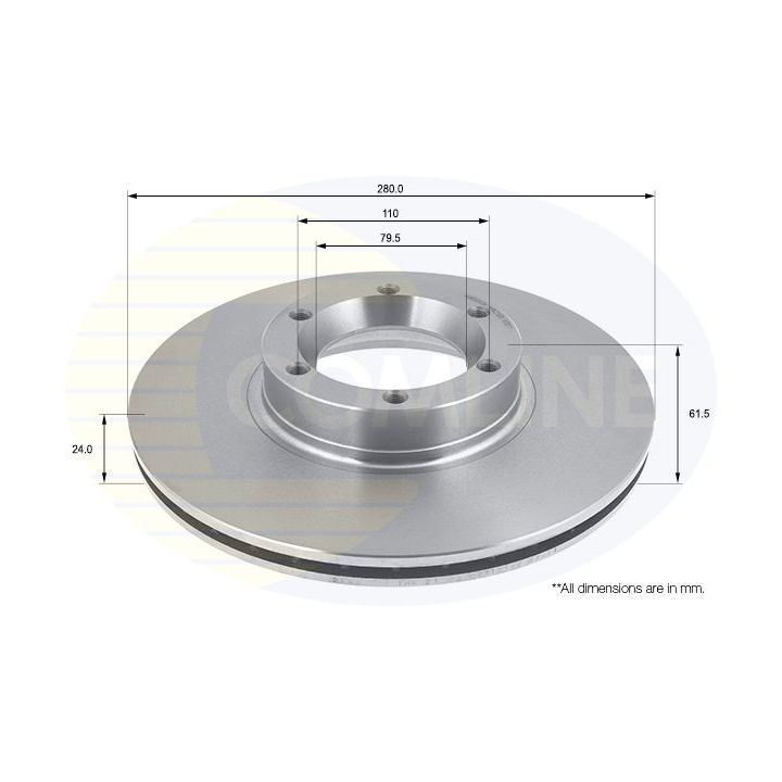Stabdžių diskas COMLINE ADC0263V
