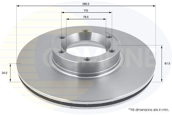 Stabdžių diskas COMLINE ADC0263V