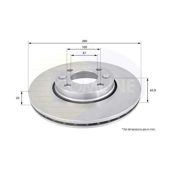 Stabdžių diskas COMLINE ADC0266V
