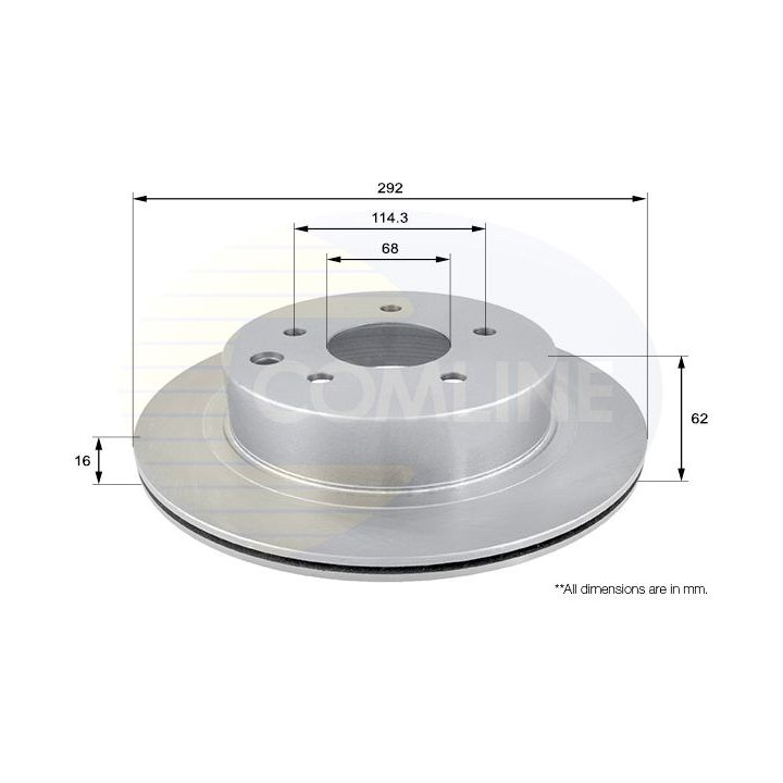 Stabdžių diskas COMLINE ADC0272V