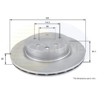 Stabdžių diskas COMLINE ADC0278V