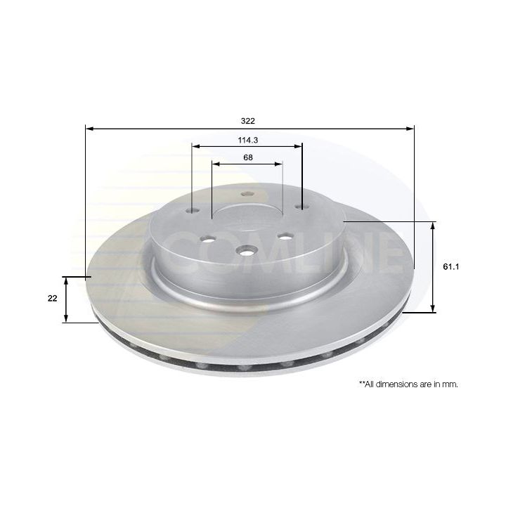 Stabdžių diskas COMLINE ADC0278V