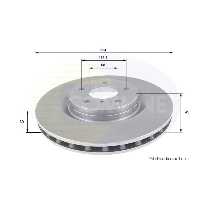 Stabdžių diskas COMLINE ADC0279V